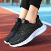 Sneakers thick-soled waterproof leather shoes large size shock absorption lightweight travel running shoes women's