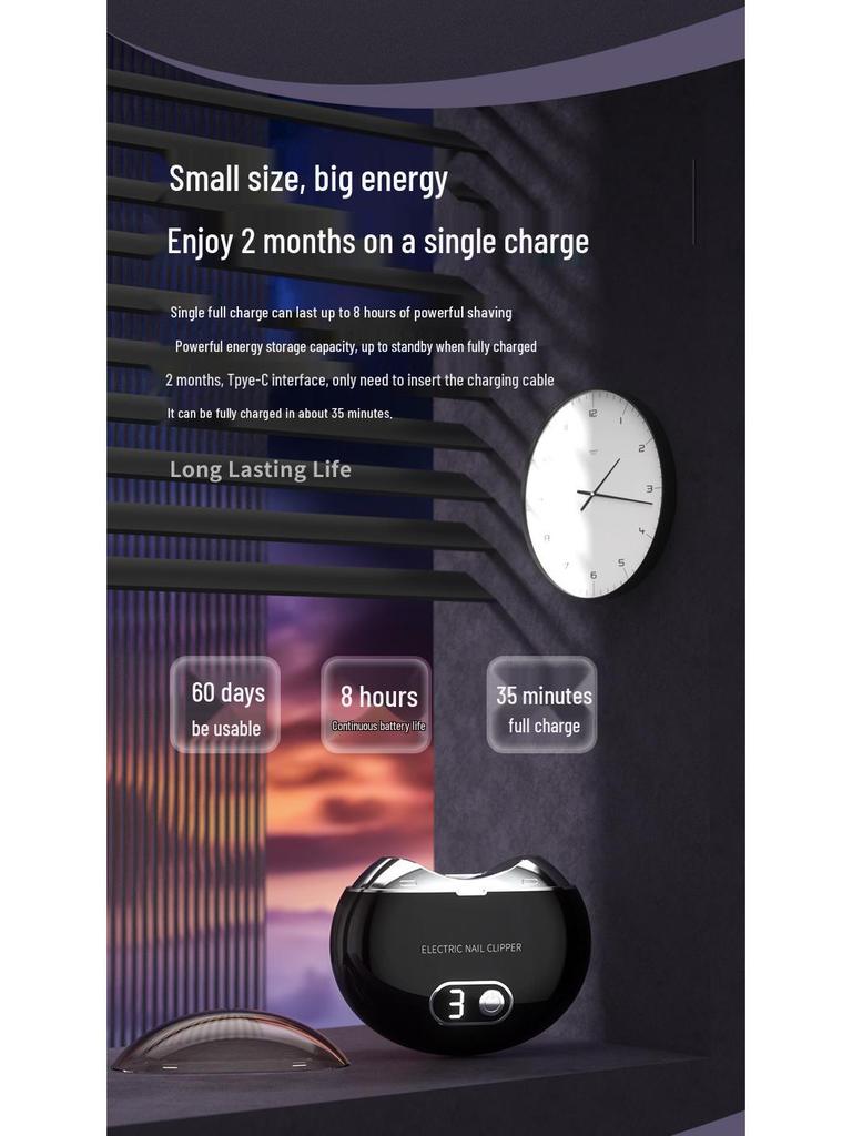 Normanjia Electric Nail Clipper with UV Disinfection for All Ages - Grinder and Manicure Tool