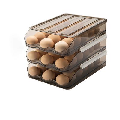 Kühlschrank Aufbewahrungsbox Rollend Mehrschichtig Transparent Eieraufbewahrungsbox für Küche