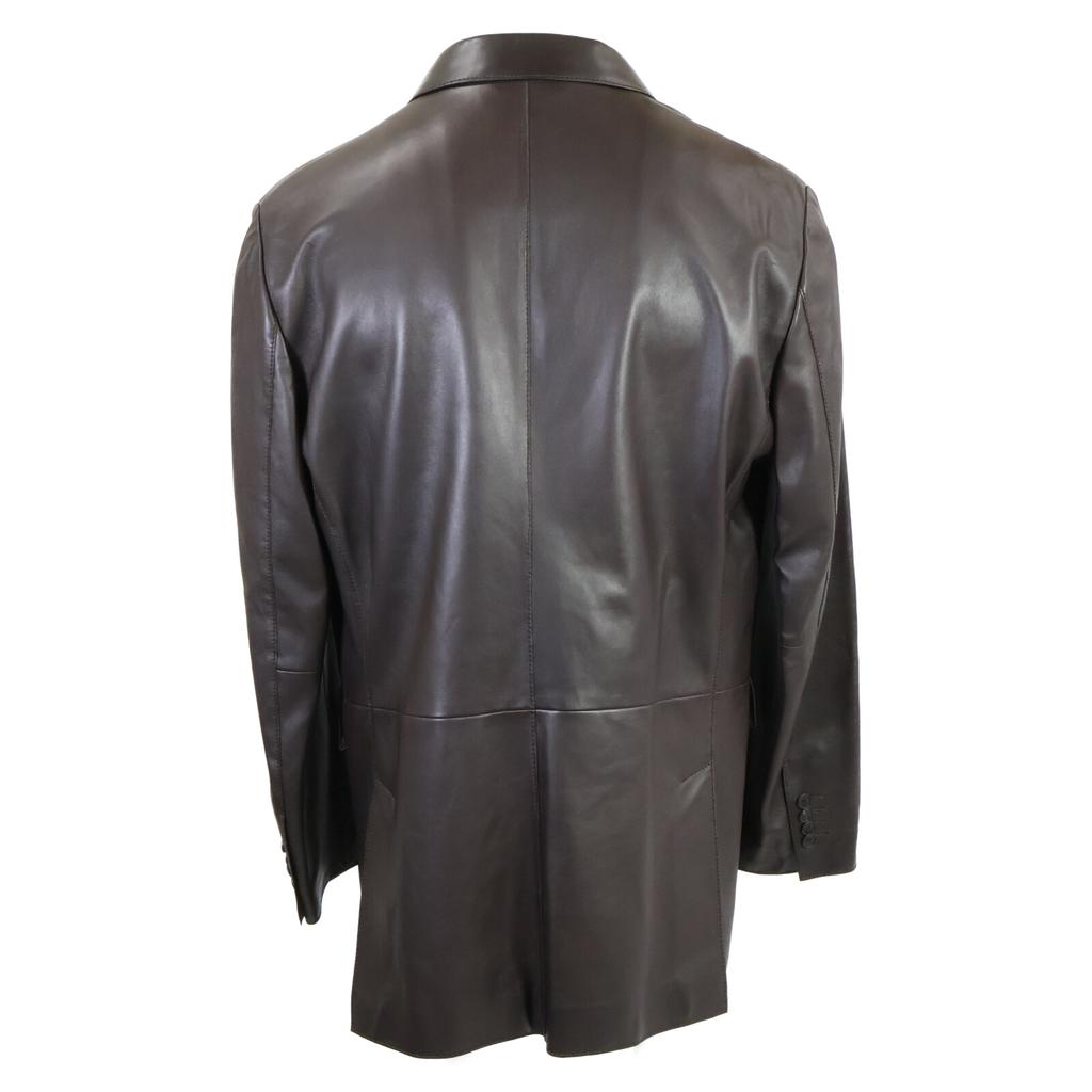 Brioni Excellent condition, genuine domestic lamb leather 2B tailored jacket Jacket 54 Dark brownUsed