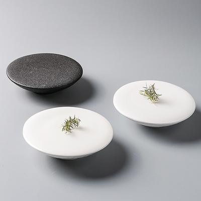 Creative High Foot Ceramic Dessert Plate Restaurant Molecular Cuisine Display Plate Snack Plate Sushi Dish Specialty Tableware