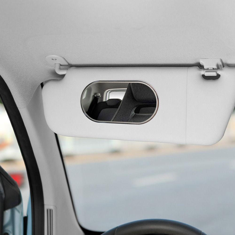 Portable Car Makeup Mirror Self-adhesive Auto Vanity Mirror Car Sun Visor Mirror  Auto Accessories