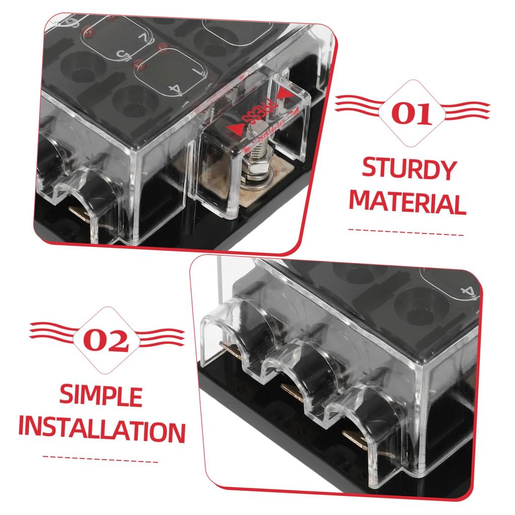 LEDMOMO Road Car Fuse Box Marine Fuse Block O