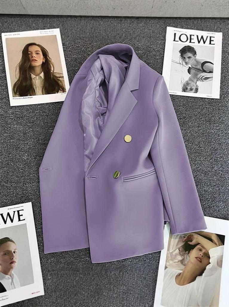 Dark Blue Women's Versatile Small Suit Jacket – New Style for Spring and Autumn 2026