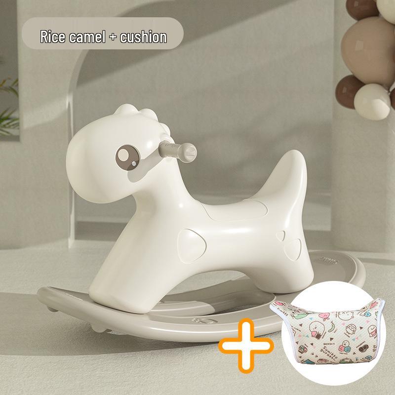 Perfect Bear Wooden Rocking Horse Ride-on Toy for Toddlers