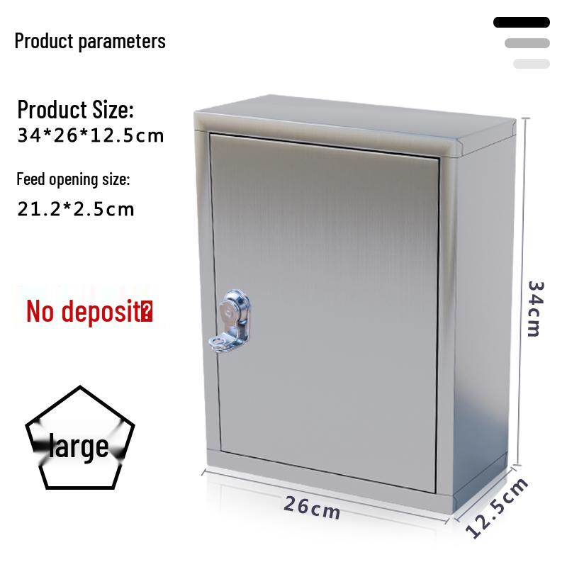 Lockable Wall-Mounted Stainless Steel Phone and Data Storage Box