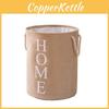 Circular Cylinder Shape Cotton Linen Storage Basket For Miscellaneous Items