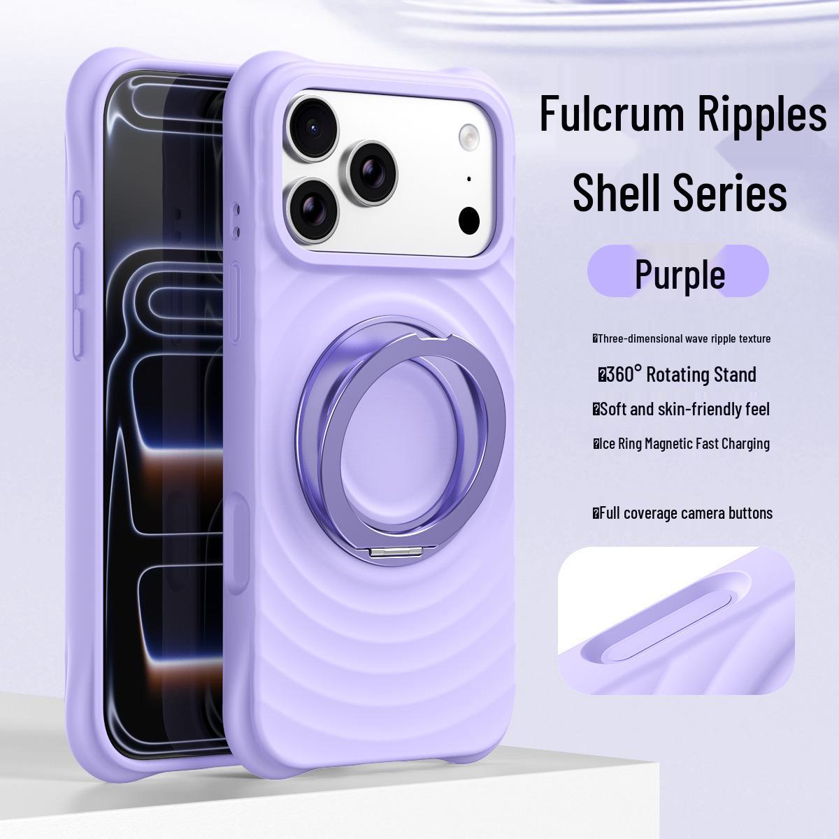 iPhone 17 Magnetic Rotating Stand Silicone Protective Case iPhone 17 Pro