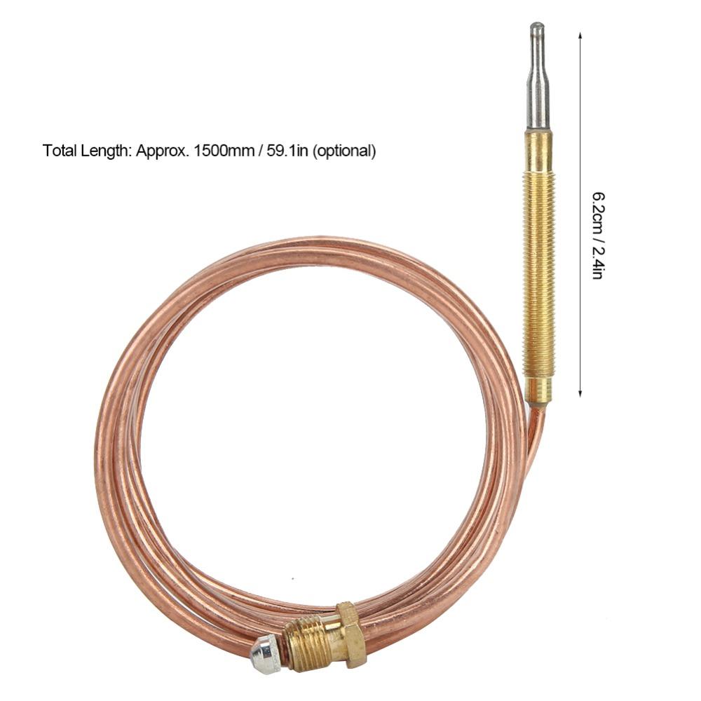 Brass Thermocouple Kit Coiled Lead Temperature Sensor Probe Safety Control Pilot Sensor  BBQ Grill