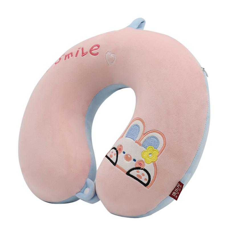 Unicorn Kids U Shape Pillow With Memory Foam And Soft Elastic Cover For Rest