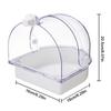 Parakeet Bath Shower Bathtub Bowl Splashproof Transparent Parrot Bath For Cage For Indoor Window Cockatiel Conure Canary