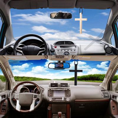 Auto Decoration Gifts Rearview Mirror Hanging Pendant Ornament Car Pendant Metal Cross Jesus Christian Metal Pendant