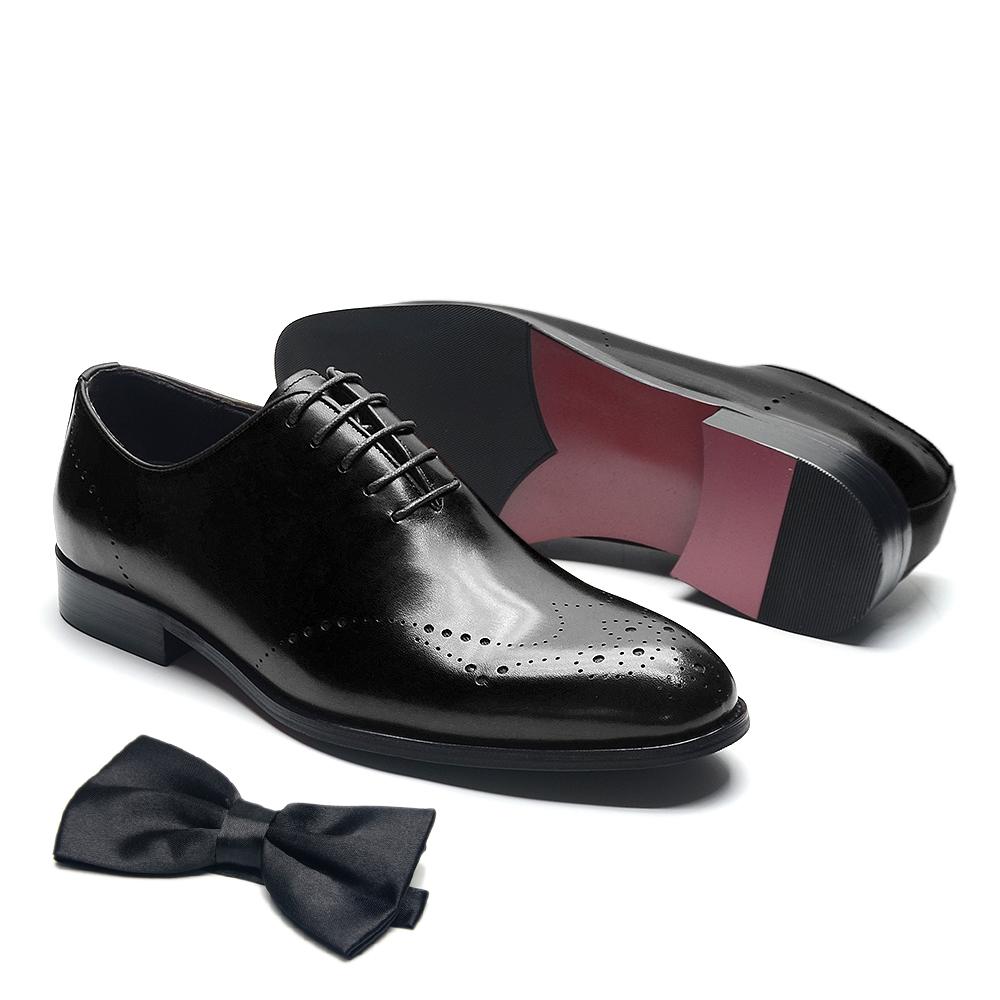 

Italian Luxury Men s Dress Shoes Business Wedding Genuine Leather Mens Oxford Shoes Whole Cut Wingtip Brogue Formal Shoes Man 38