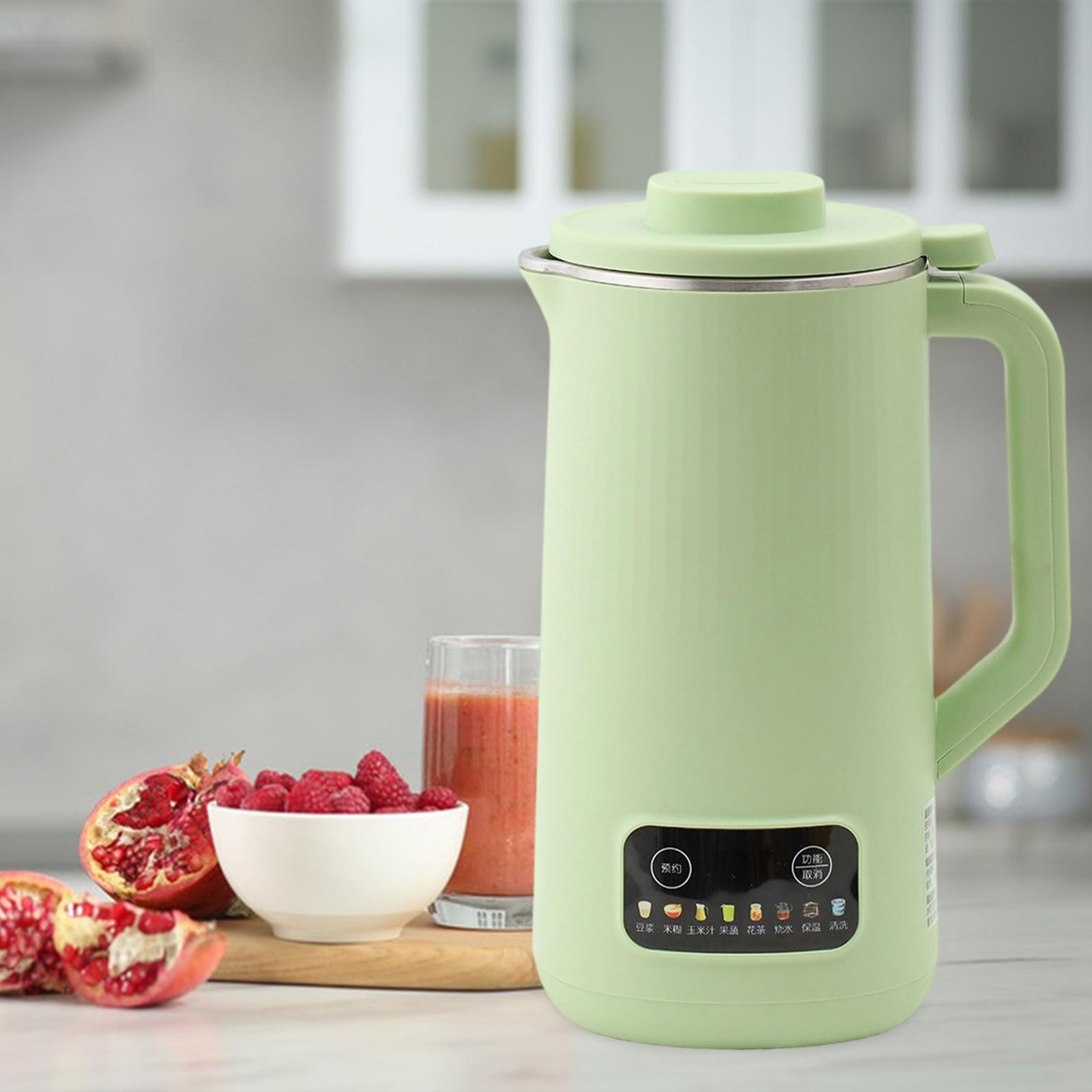 

Nut Milk Maker Boil Water Reservation Fruit Juice Mixer Cleaning 600ml Countertop Blender for Grains Rice Paste Juice Camping зелёный
