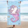 Sea Turtle Beach Towel Microfiber Ocean Animal Bath Towel Nautical Theme Quick Dry Towels for Kids Adults Swimming Sports Travel