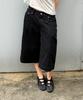 MILLO WOMEN Maxi Denim Bermuda Pants [Black]