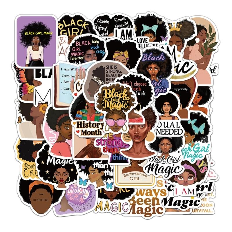Inspiring Girl Motivational Sticker 50 Sheets Waterproof Positive Phrases For Children 1