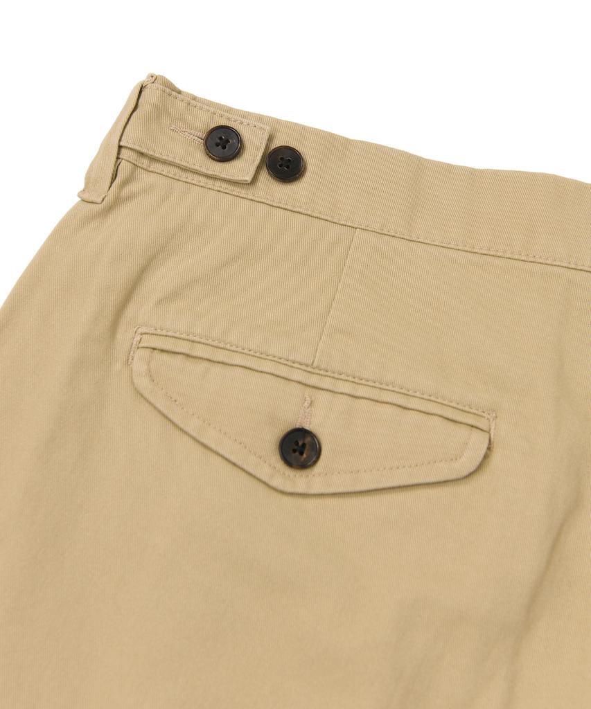YALE Premium Vintage Two-Tuck Gurkha Chino Pants_Beige