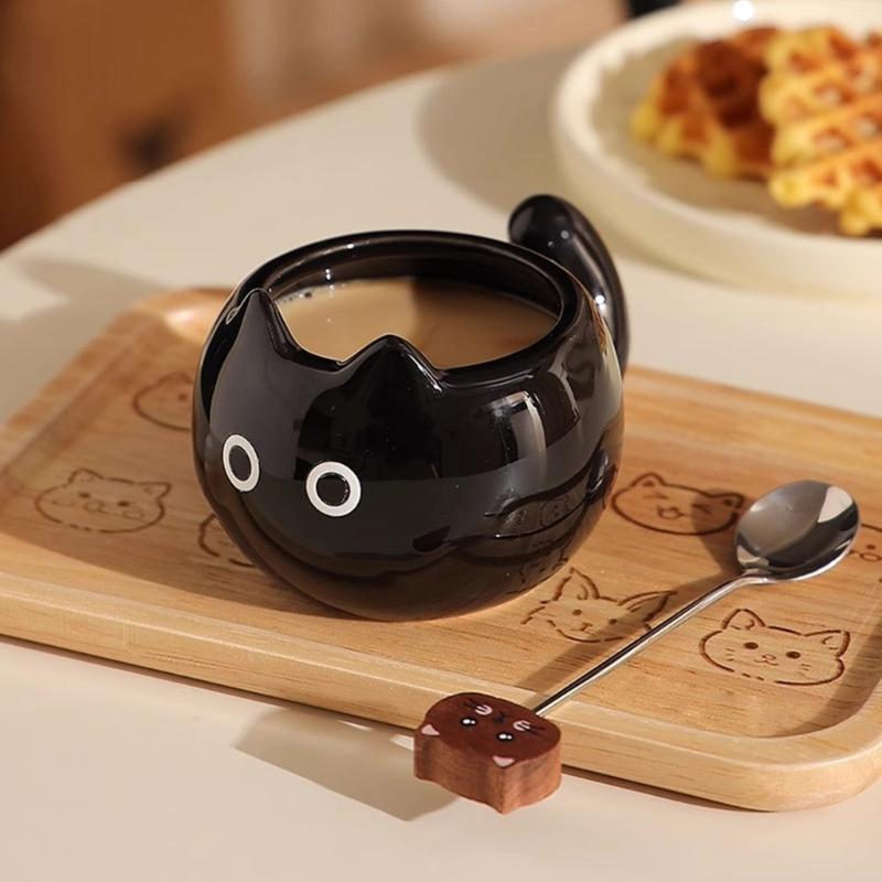 Durable Cats Shape Teas Cup Fashion Cats Shape Ceramic Mug Creative Drinkwares for Individual and Gift Use
