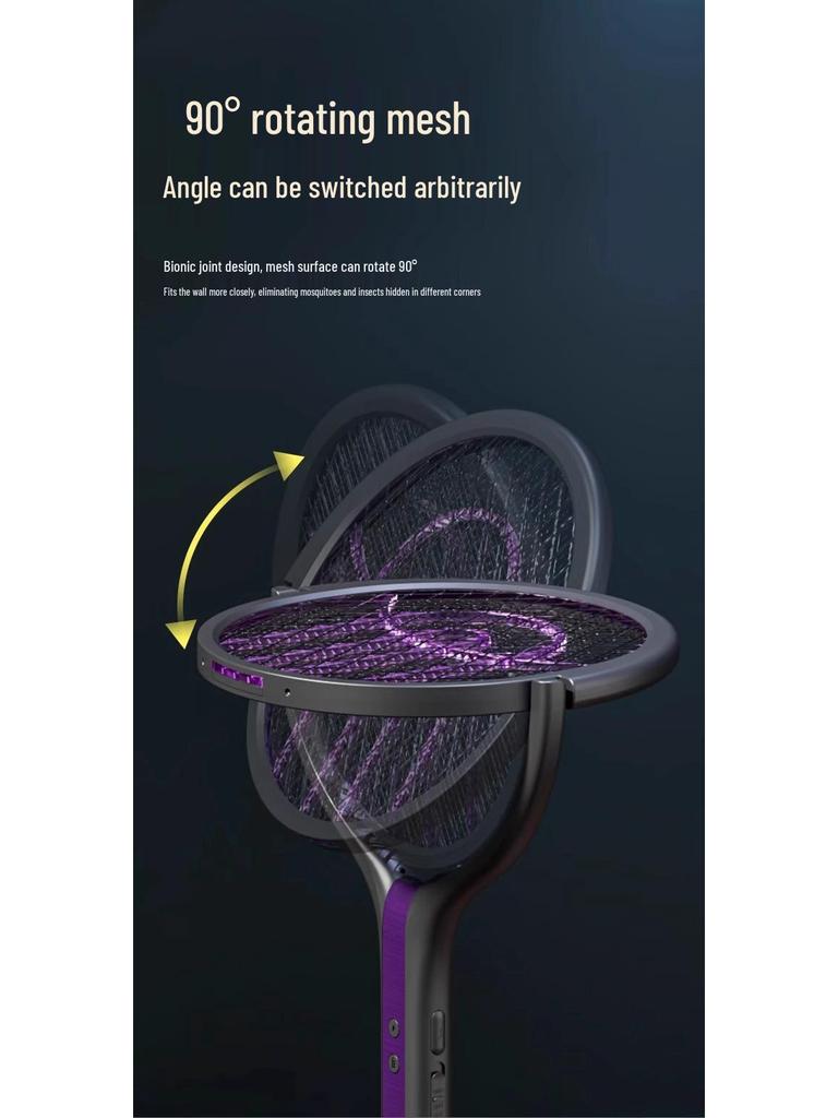 2025 Rechargeable Electric Mosquito Swatter: Foldable, Retractable, Powerful Mosquito & Fly Killer for Home Use.