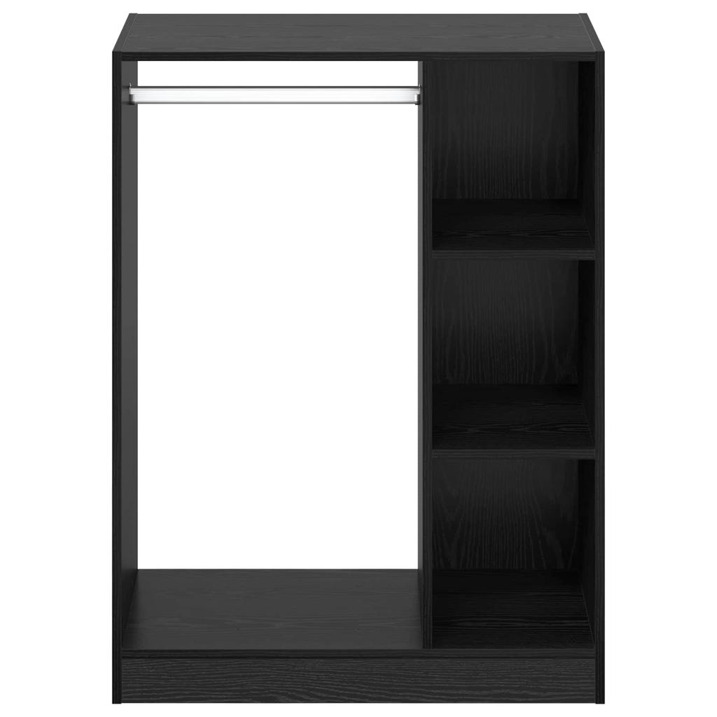 Wardrobe with Shelf Black Oak Look 77 x 48 x 102 cm