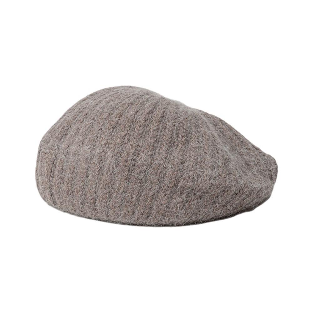 Keep Warm Women Knitted Beret Plush Painter Artist Hats Vintage Warm Knit Cap Creative Gift