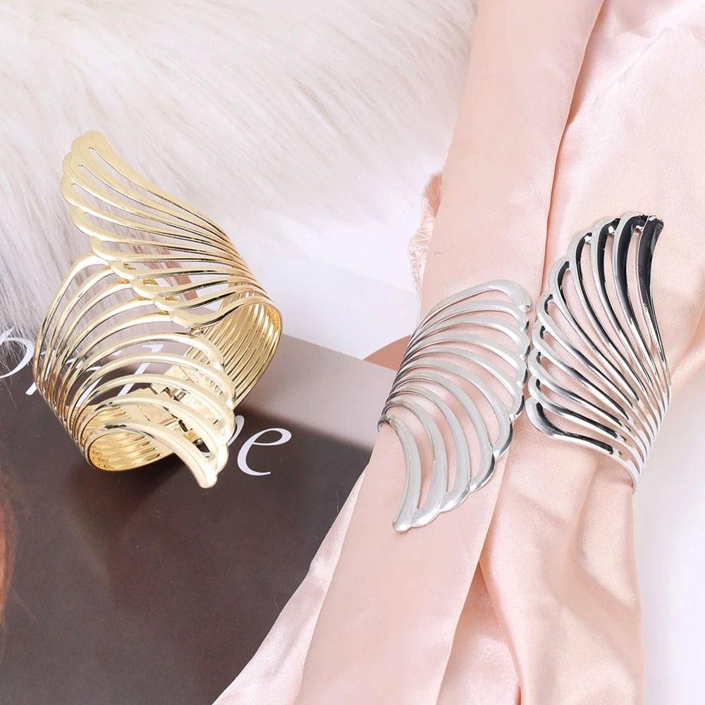New Gold Wings Curtain Clip Strap Metal Hollow Armband Adjustable Curtain Buckle