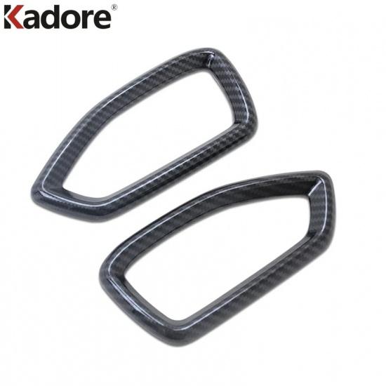 Car Front Side Air Condition Vent Outlet Cover Trim For Hyundai Santa Fe Carbon Fiber Interior Accessories