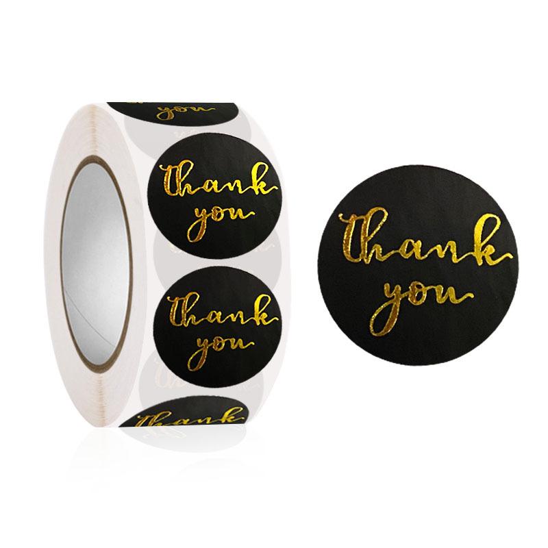500Pcs Round  Thank You Label Stickers Used For Shipping And Mailing Box Seal Labels Decorative Gifts Stickers