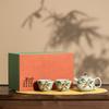 Plant Ash Hand-painted One Pot Two Cups Teapot Teacup Household Ceramic Tea Kung Fu Tea Set Gift Small Set Gift Box