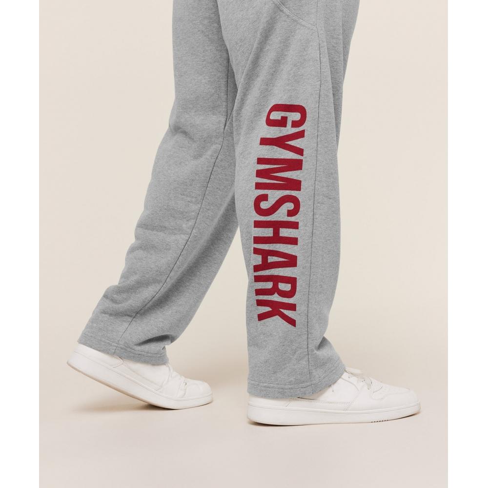 Gymshark Power Straight Leg Pants Charcoal Core Marl Sets Red A4c6b Gdhg