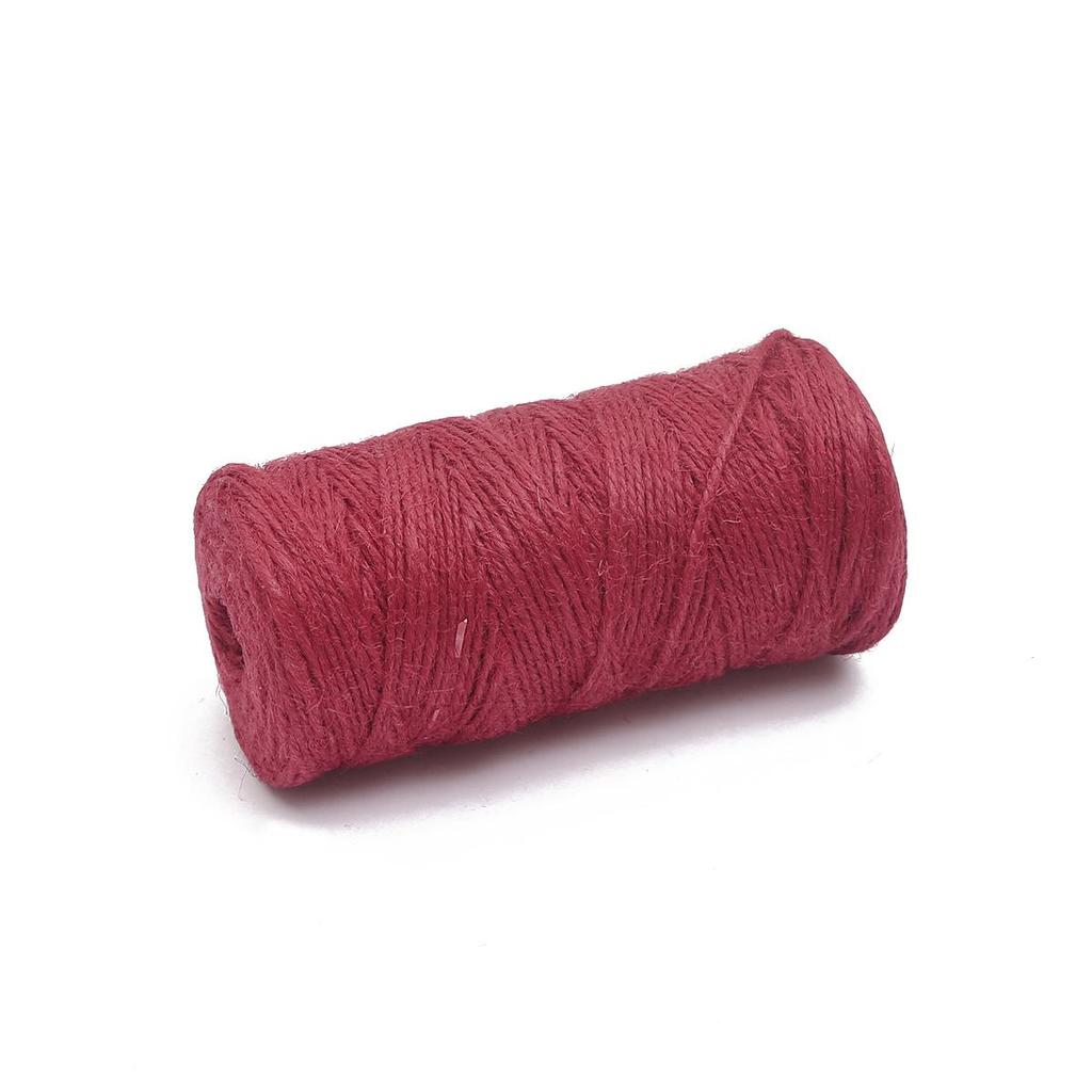 100M/Roll 2mm Natural Burlap Hessian Jute Twine Cord Rope String Gift Packing Strings Christmas Event & Party Supplies DIY Decor