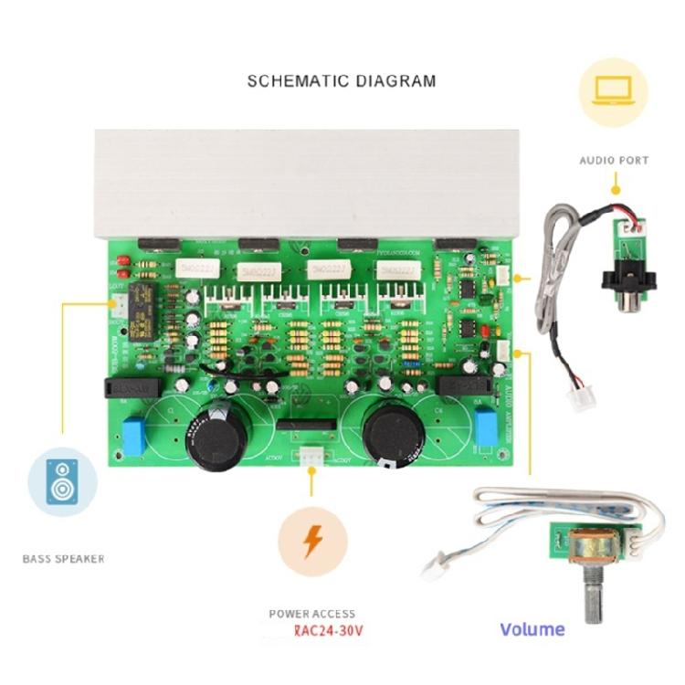 1pcs 500W Mono Subwoofer Board   AC24 30V Heavy Sound Amplificador Strong Output