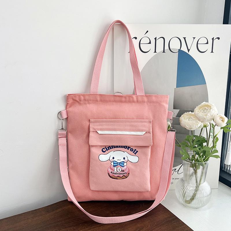 

Студенческая сумка большой вместимости для репетиторства, холщовая сумка, новая наплечная сумка, модная милая сумка-мессенджер, рюкзак розовый