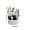 White Division And Layering Rotating Pencil Office Desktop Multifunctional Storage Stationery Supplies Beauty Tools