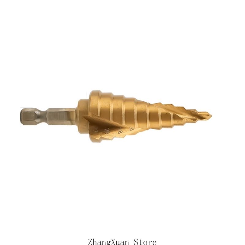 Spiralling Grooved Step Drill Bit High Speed Steel 4mm-12/20/32/22mm (5/32-5/4inch) 3XUF