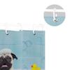 Pug Dog In A Bathtub Shower Curtain Waterproof Polyester Fabric Washable Bath Curtain Screen With 12 Hooks Bathroom Decoration