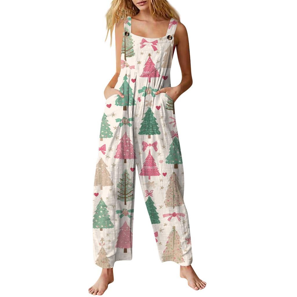 Women's Jumpsuit Printed Casual Loose Jumpsuit