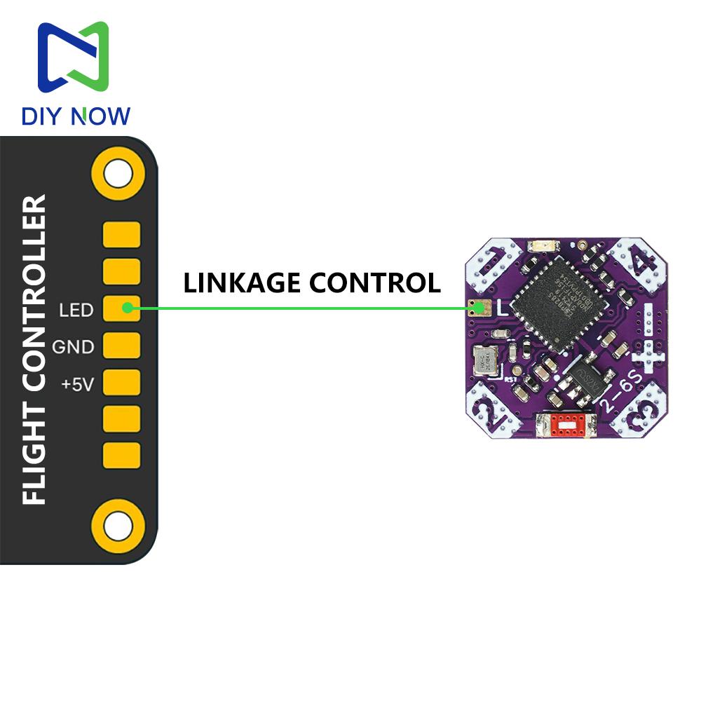 2-6S 6-28V Mini 4-Channel LED Light Control Module Supports WiFi RGB LED Strip Output Suitable for FPV Frone LED light Control