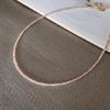 Delicate Japanese-Korean Zircon Beaded Crystal Necklace: Versatile Summer Accessory