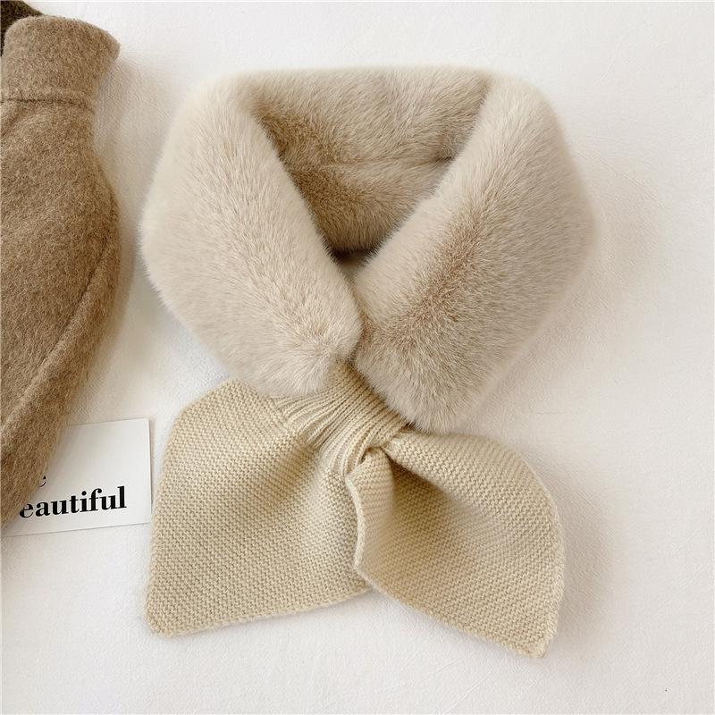 Winter Women Cross Straps Shawl Soft Neck Scarf Girls Ladies Autumn Winter Knitted Scarf Sweet  Female Scarves Winter Accessory