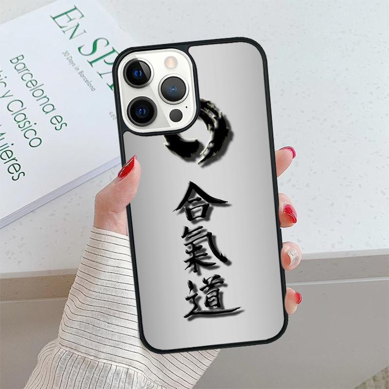 Aikido Japanese Martial Phone Case cover For iPhone 17 Air 15 16 16e 14 13 Pro Max Coque 12 11 Pro Max For Apple PLUS fundas