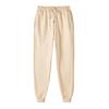 Men Sweatpants Mid-rise Elastic Waist Adjustable Drawstring Sport Pants with Pockets Solid Color Casual