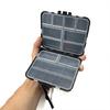 2Pcs Tackle Box with Dividers Fishing Tackle Storage Box Visible Foldable Case Double Side Hooks Storage Container Case