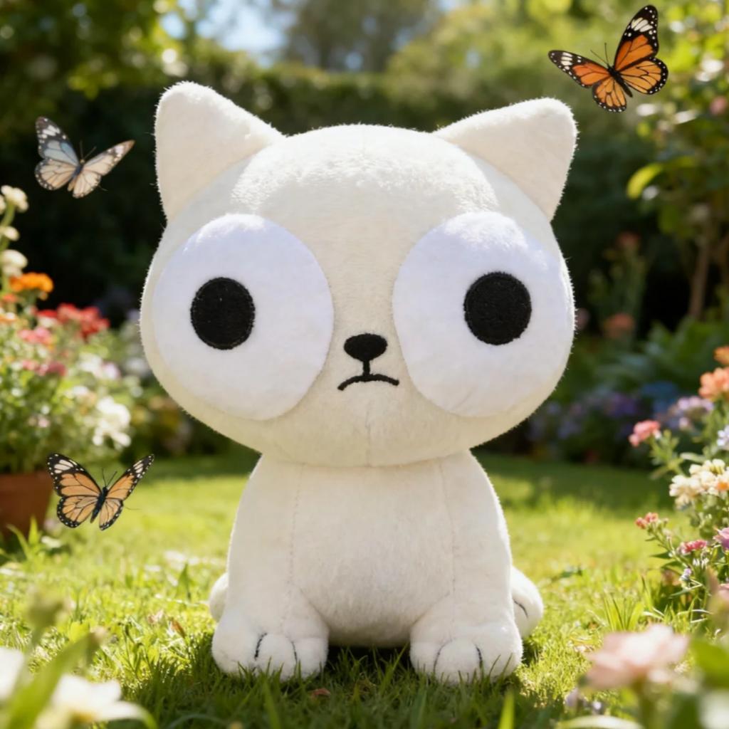 Peluche di Gatto Kawaii che Fissa Cartoni Animati Animali Ripieni Bambola Giocattoli Meme Gatto che Fissa Per Bambini Fan di Giochi Regalo di Compleanno Decorazioni per la Casa