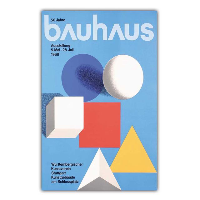 

Абстрактное искусство геометрическая фигура холст картина bauhaus ausstellung настенное искусство плакат офис гостиная украшение дома фреска без рамки 21*30cm No Frame