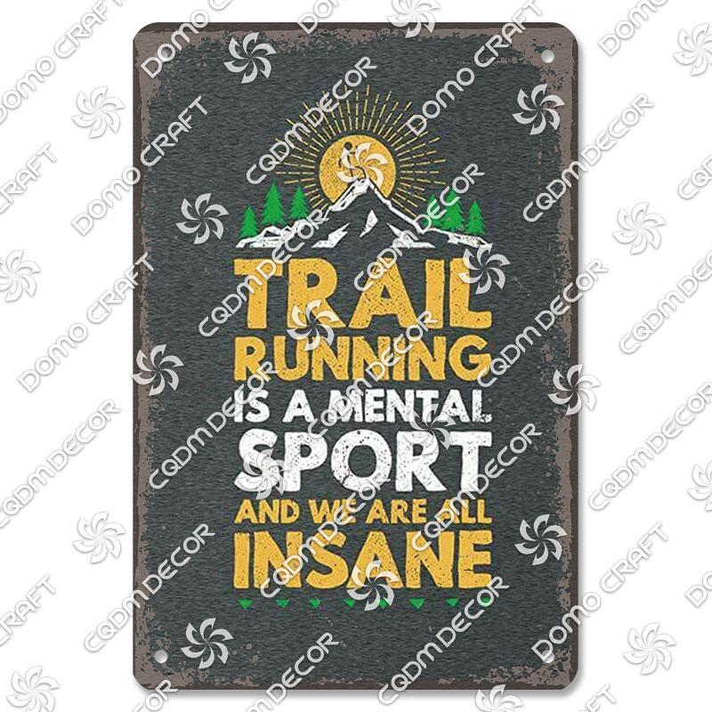 Run Race Poster Metal Plate Runner Run With Your Heart Running Shoes Metal Tin Signs Retro Wall Decor Club Gym Living Room Home
