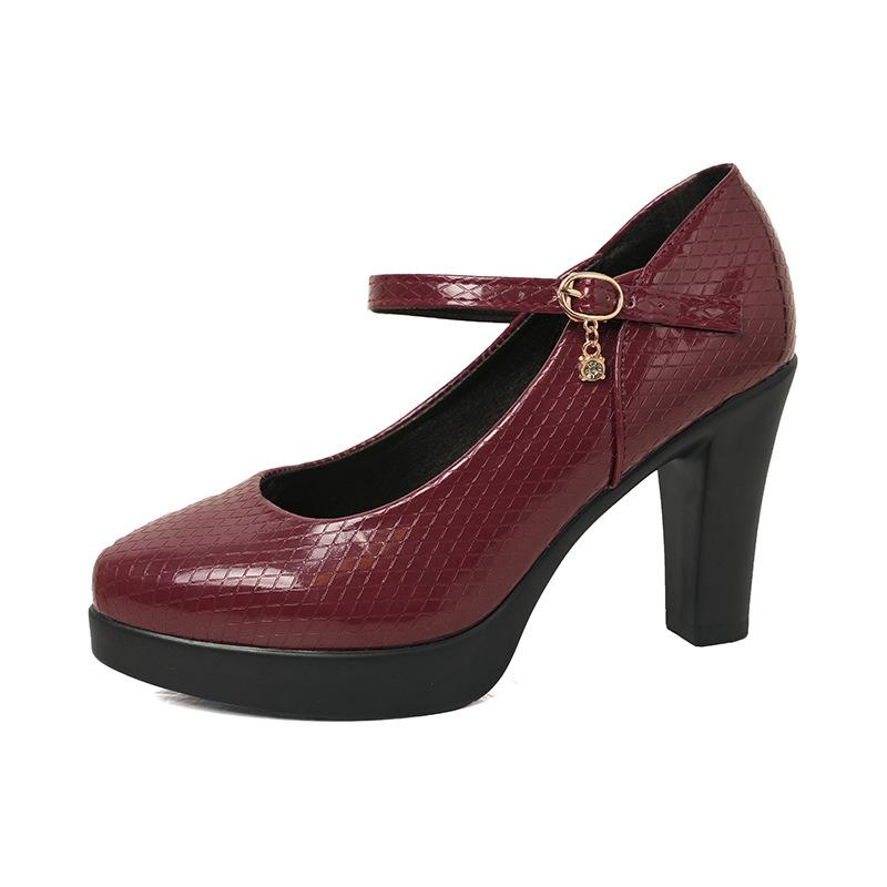 Model Runway High Heels Platform Fine Heel Pointed High Heel Black Professional Shoes Work Shoes Mary Jane Shoes Women Shallow