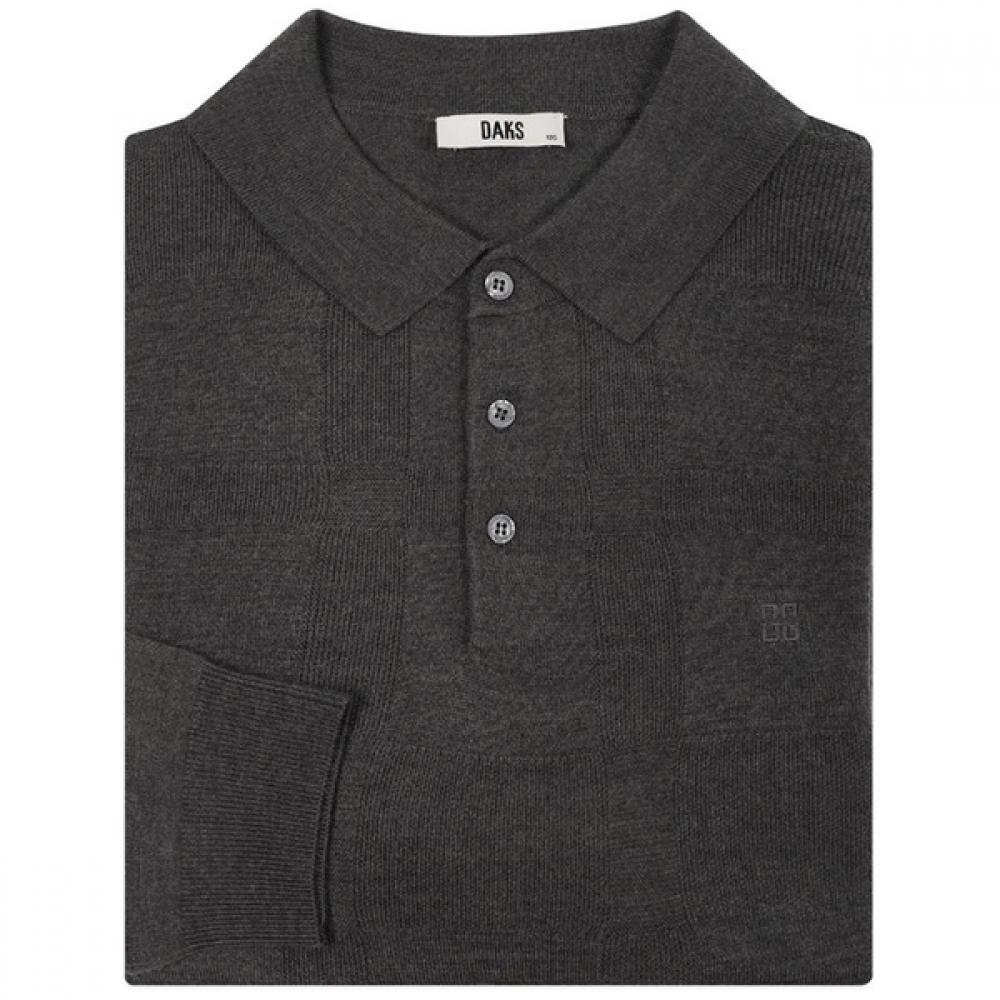 Daks 26ss Wool Blend Mixed Check Collar Knit Dmp1swtl201kk 95