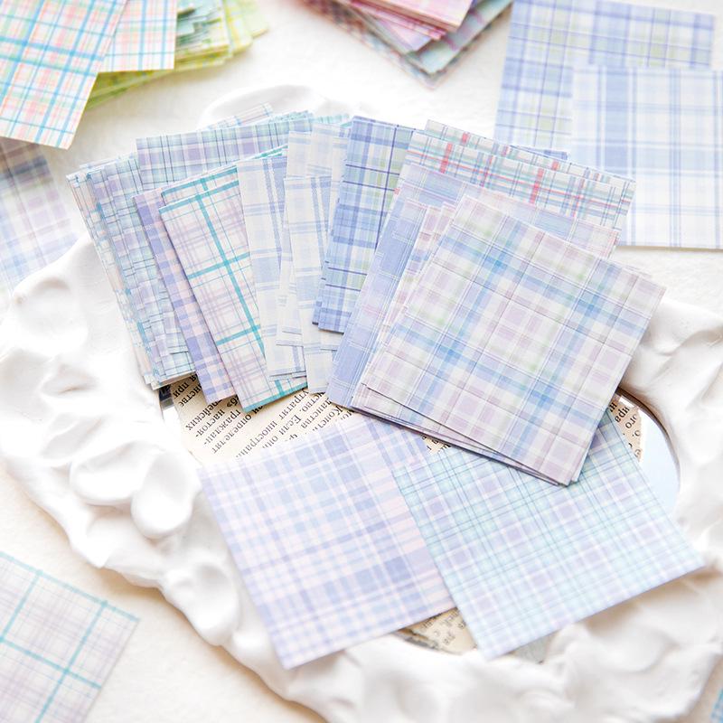 Twilight City Plaid Planet Series Sticky Notes - Fresh Plaid Journal Material Sticky Paper